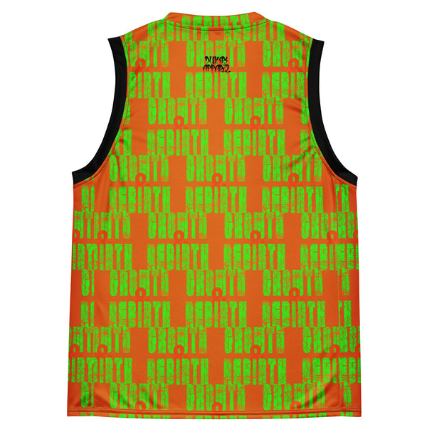 Orange  Recycled basketball jersey-Allover Growth & Rebirth