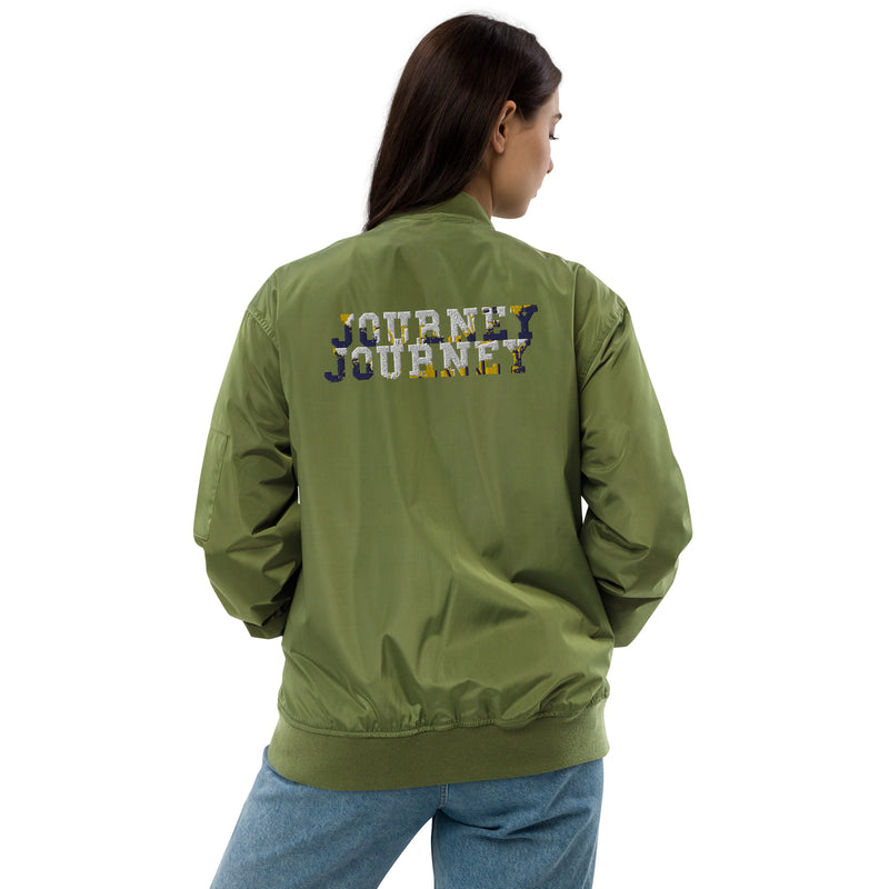 Journey Army Green recycled bomber jacket
