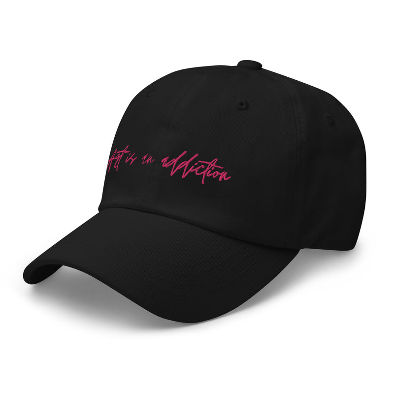 Chino Cotton Twill Black Dad hat Pink AIAA Embroidery