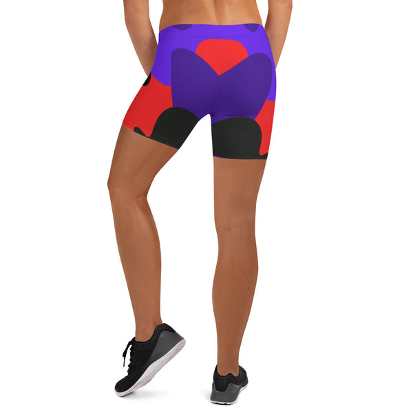 Purple Camo Biker Shorts