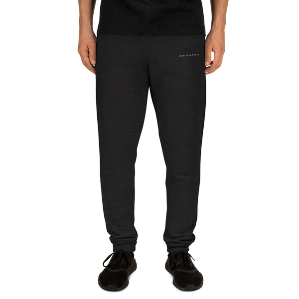 Tapered black sweatpants embroidered logo