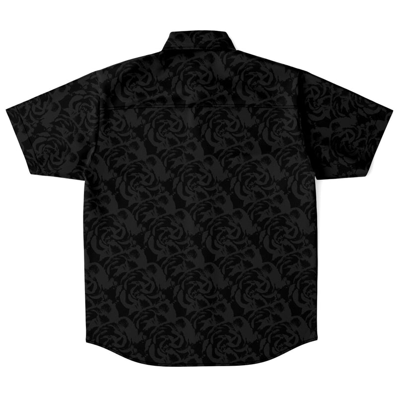 Black Rose Butterfly Button Down Shirt