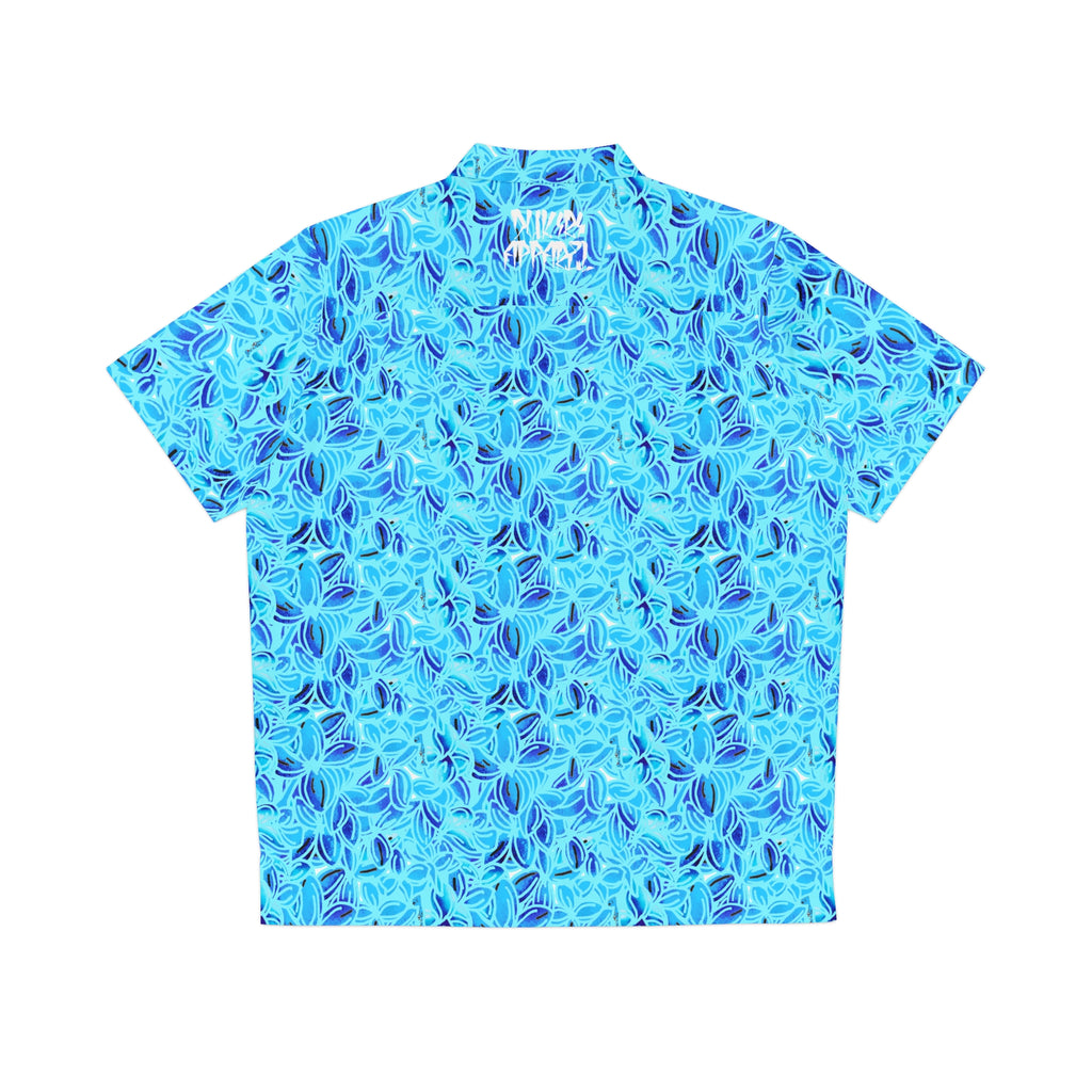 Men's Mid-weight Hawaiian Shirt Mint Blue Lilac