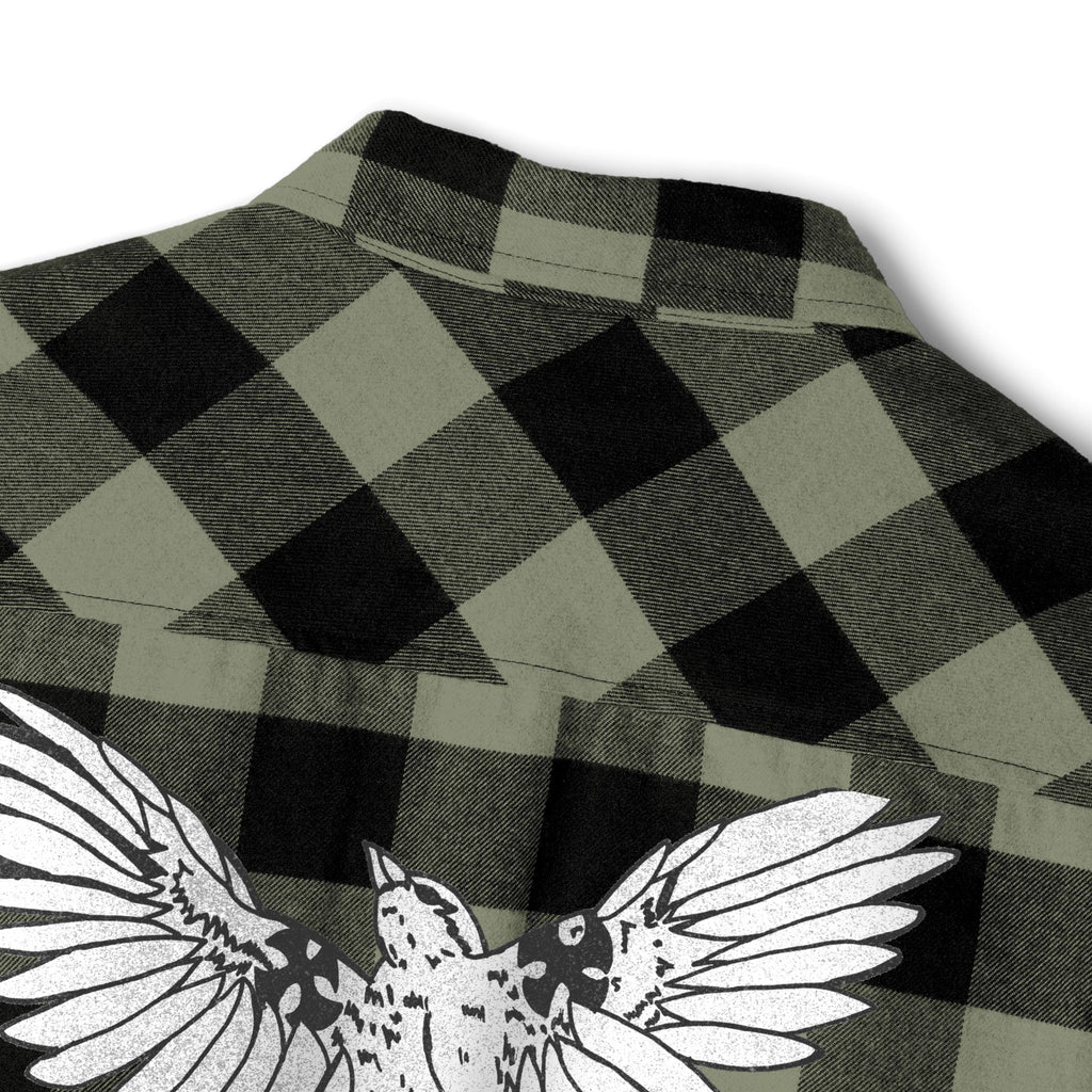 Mocking Bird Classic Plaid Flannel Shirt — Double-Pocket Casual Button-Up