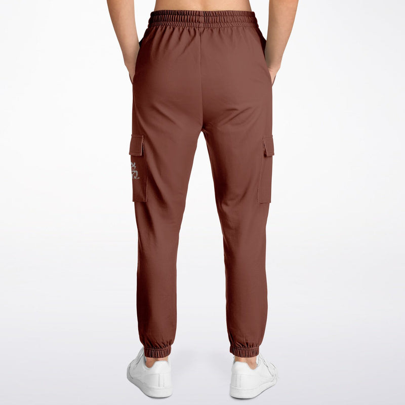 Brown Athletic Cargo Sweatpants