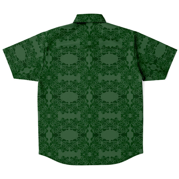 Men's Hunter Green Short Sleeve Button Down Shirt 