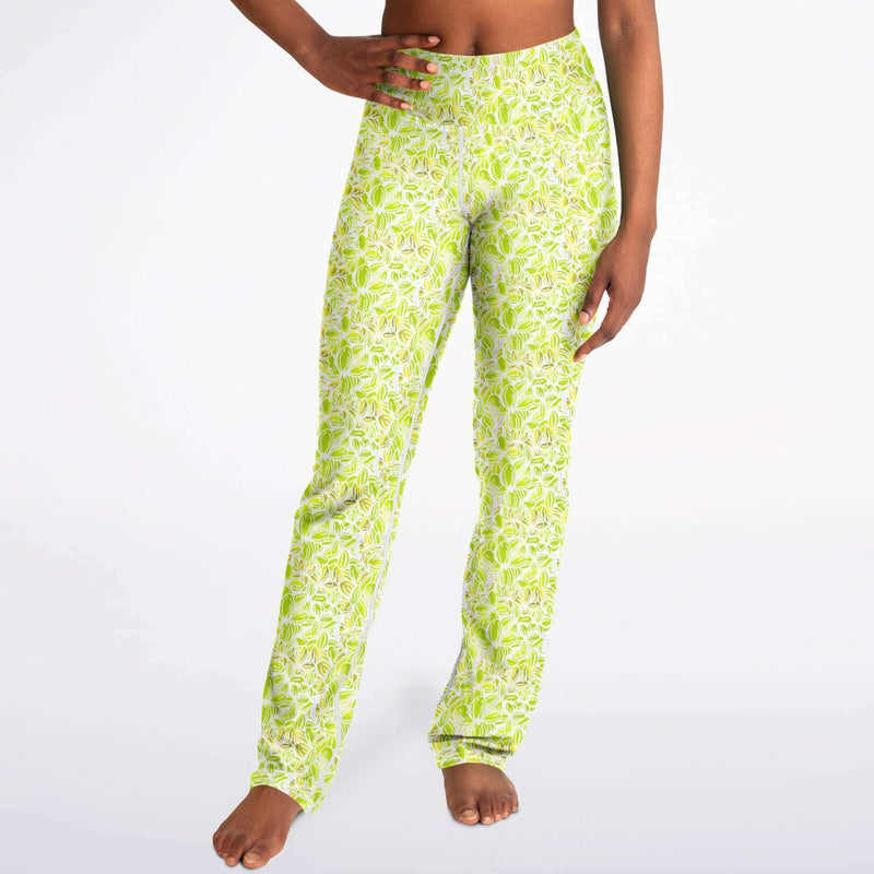 Lime Green Lilac Flare Leggings