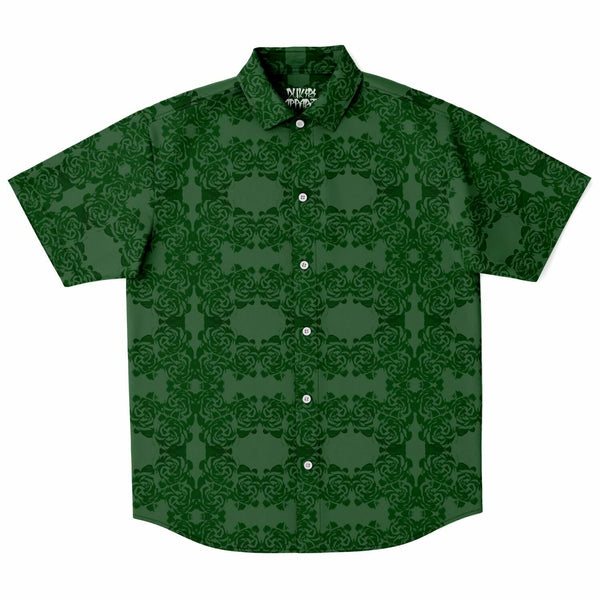 Men's Hunter Green Short Sleeve Button Down Shirt 