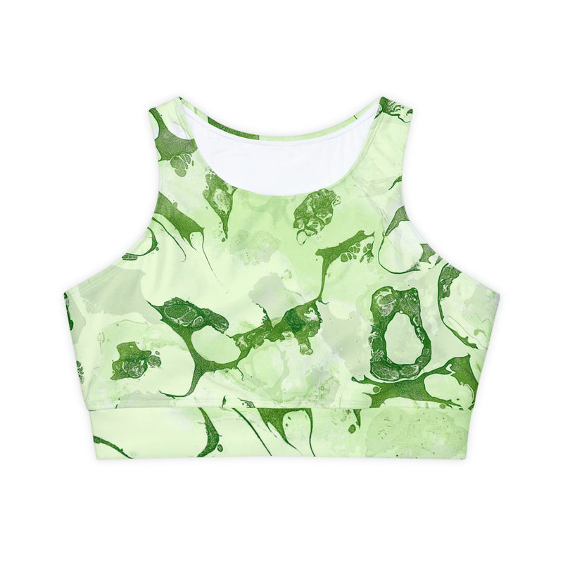 Leafy Green Fully Lined, Padded Sports Bra