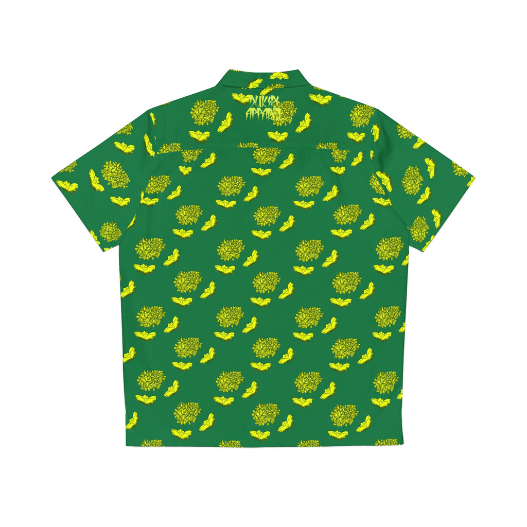 Green Yellow Print G&R Men's Hawaiian Shirt