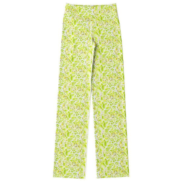 Lime Green Lilac Flare Leggings