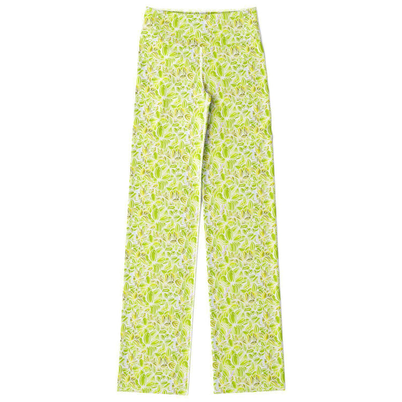 Lime Green Lilac Flare Leggings