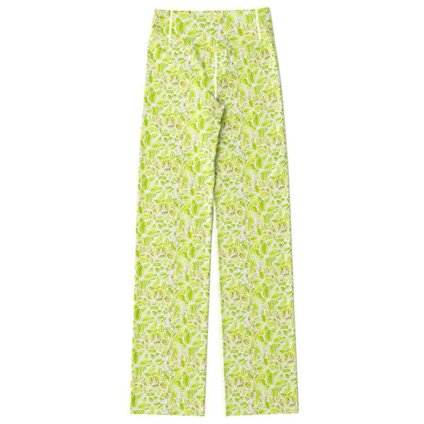 Lime Green Lilac Flare Leggings