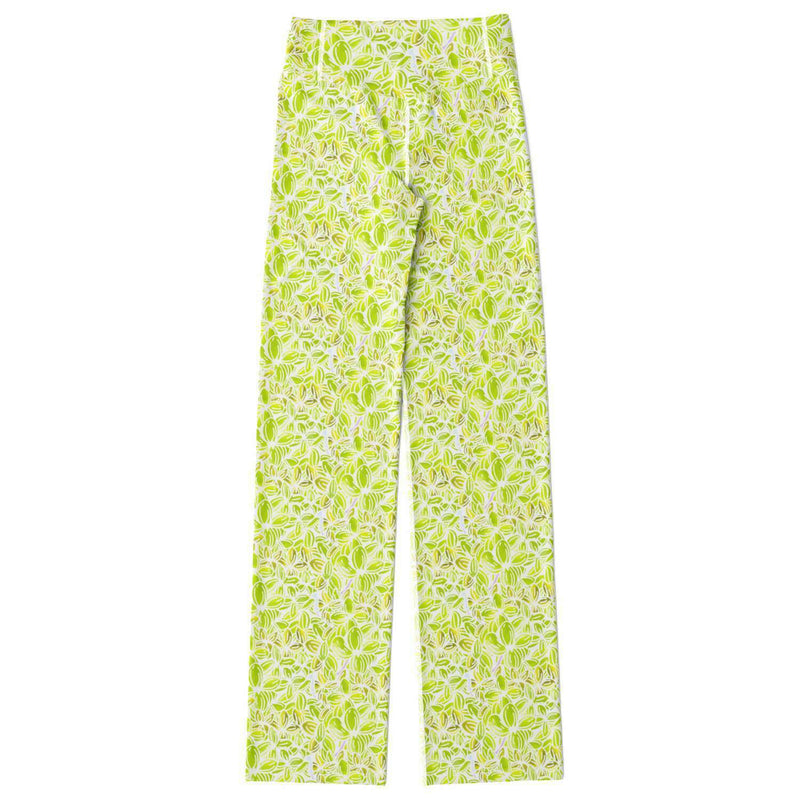 Lime Green Lilac Flare Leggings