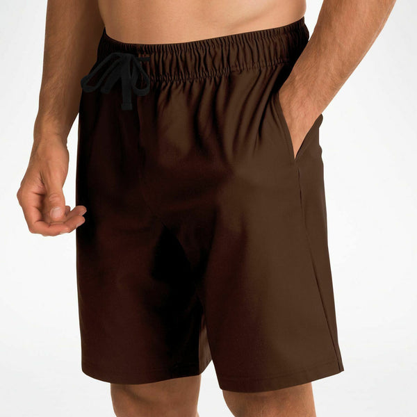 Dark Brown Men's Long Shorts