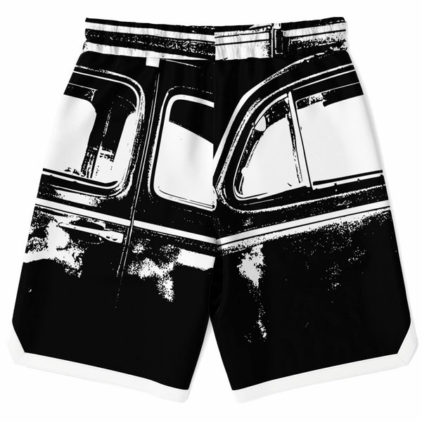 Car Graphite Print Basketball Short