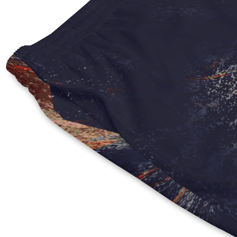 ORANGE BLUE PAINT Beach Shorts