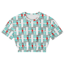 G&R Neon Blue Athletic Crop Top