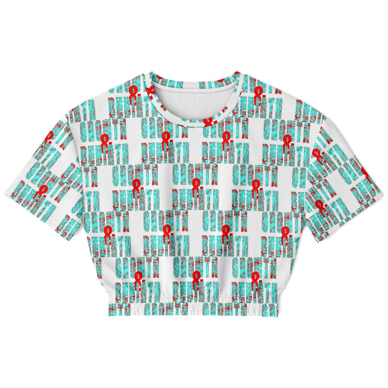 G&R Neon Blue Athletic Crop Top
