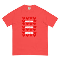 Amour Paprika garment-dyed heavyweight t-shirt valentine day merch