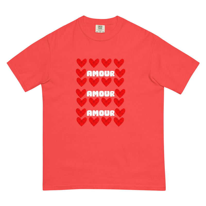 Amour Paprika garment-dyed heavyweight t-shirt valentine day merch