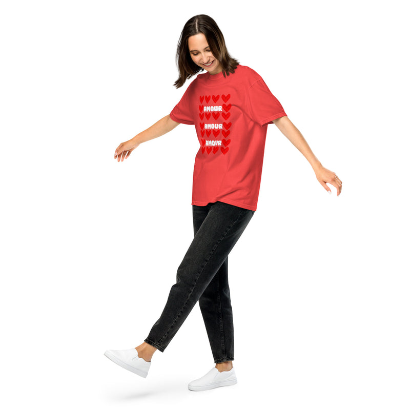 Amour Paprika garment-dyed heavyweight t-shirt valentine day merch