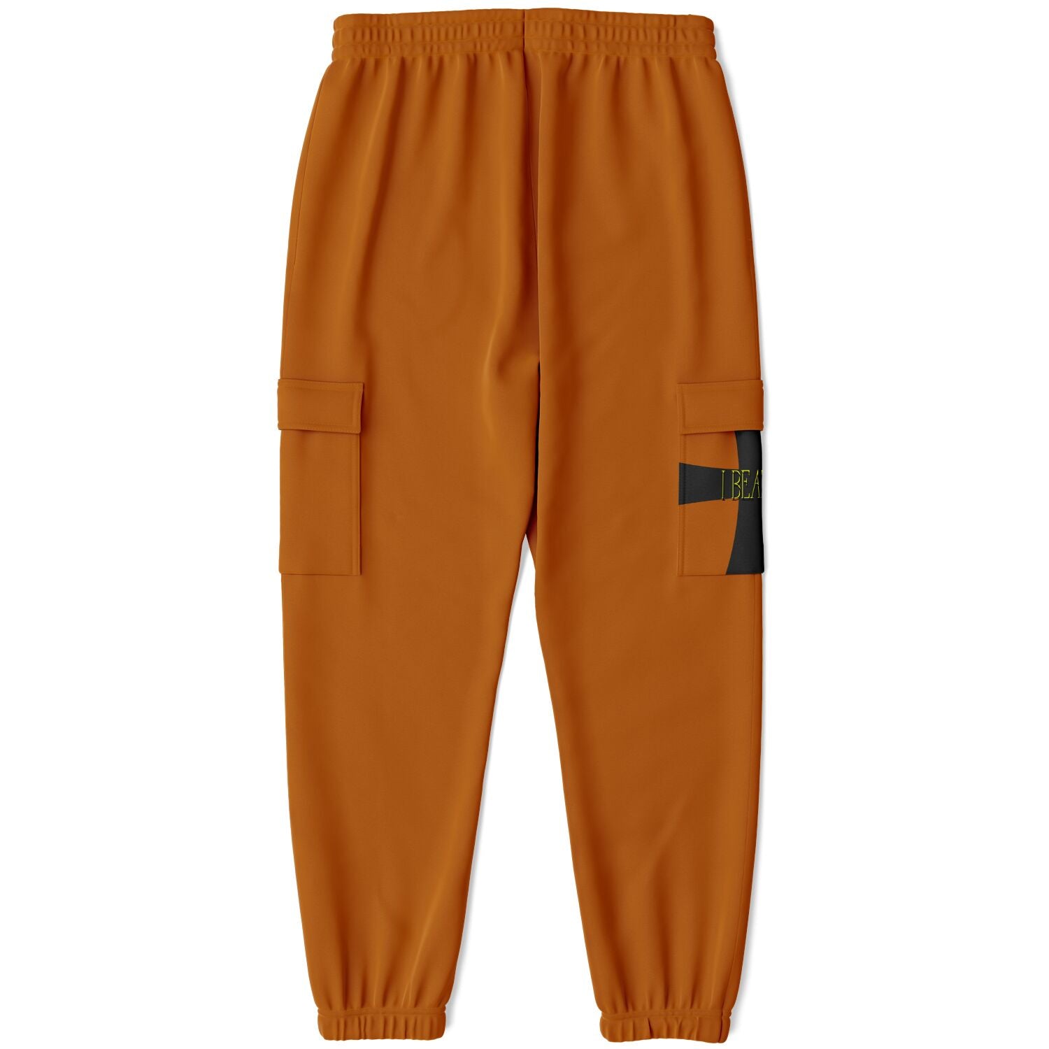 Orange Athletic Men's Cargo Sweatpants-Green Crusaders Pocket Print