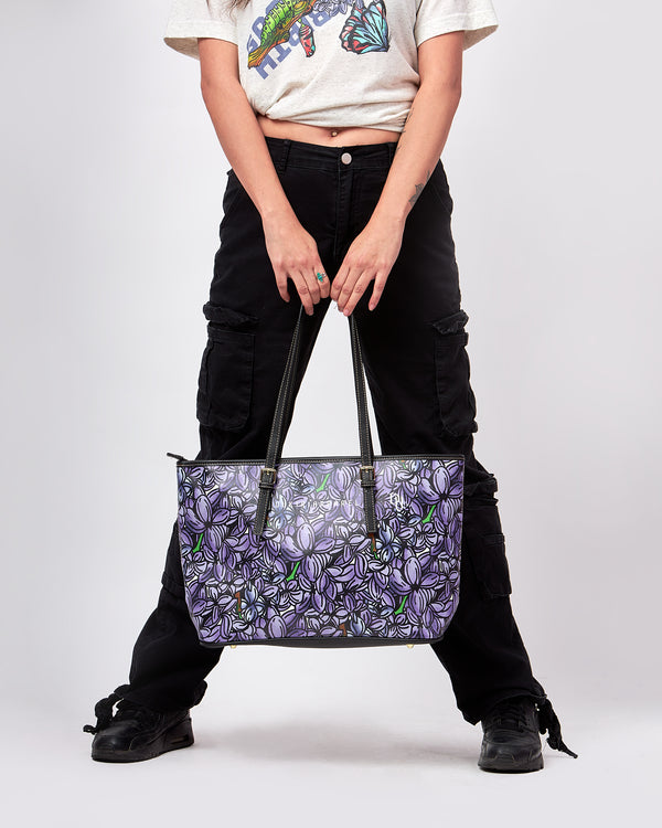 Purple Lilac PU Leather Shoulder Bag