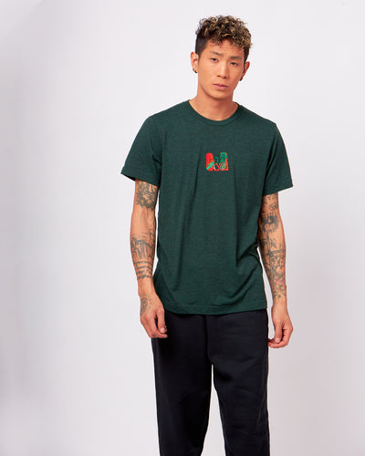 Short sleeve Men's Twill Green  T-shirt- Embroidered G&R