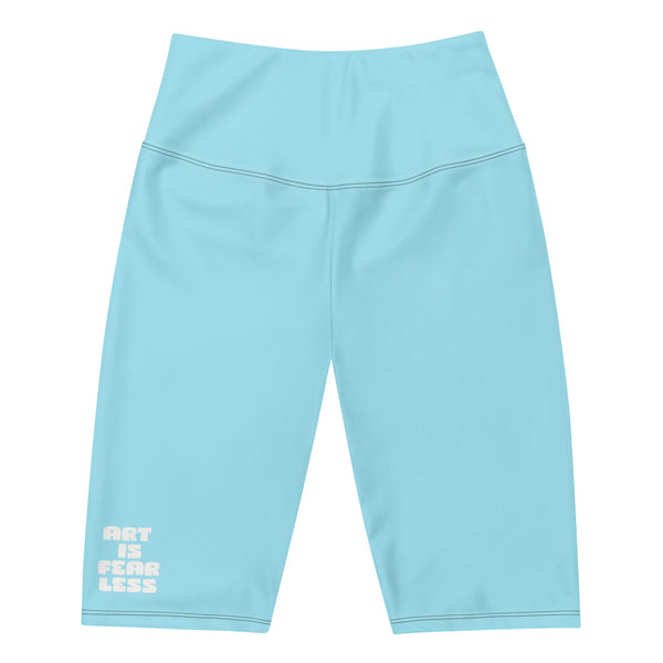 Women's High-waisted Art is Fearless Biker Shorts for activewear and streetwear