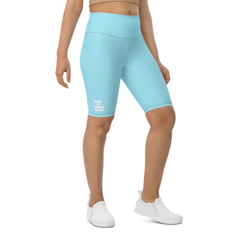 Women's High-waisted Art is Fearless Biker Shorts for activewear and streetwear