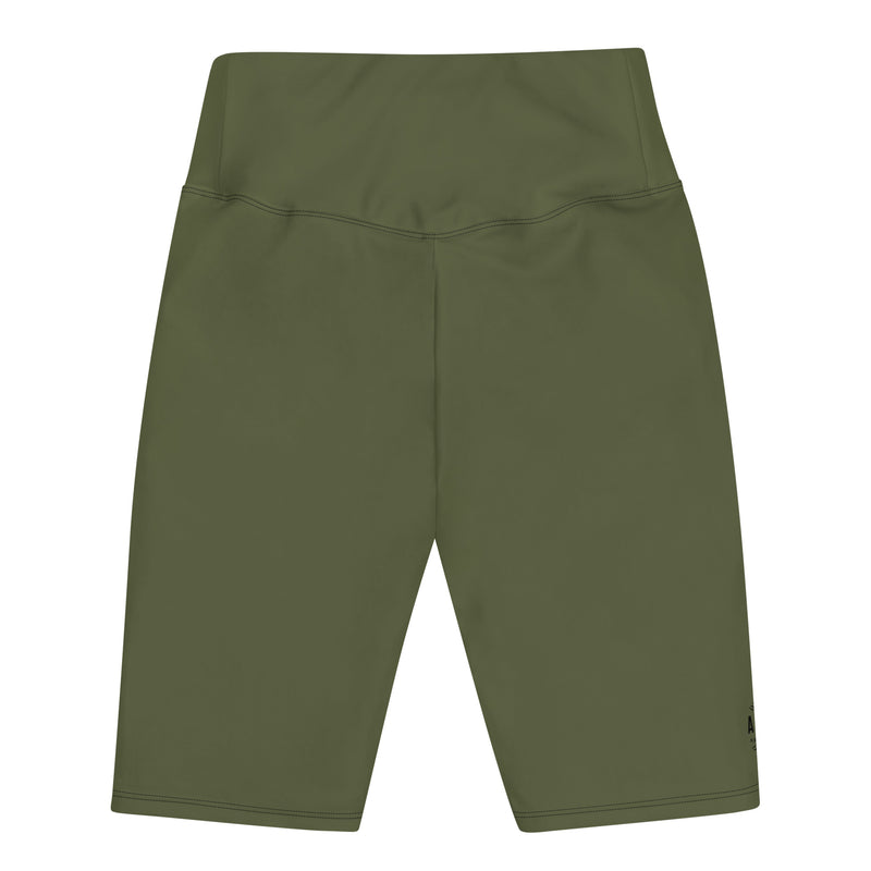Women's High-waisted Saratoga Biker Shorts with dukiri apparel logo for streetwear