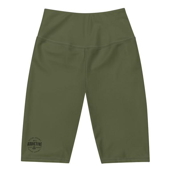 Women's High-waisted Saratoga Biker Shorts with dukiri apparel logo for streetwear