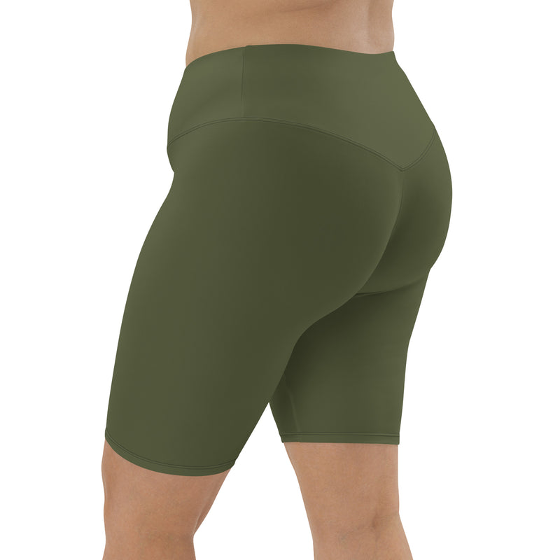 Women's High-waisted Saratoga Biker Shorts with dukiri apparel logo for streetwear