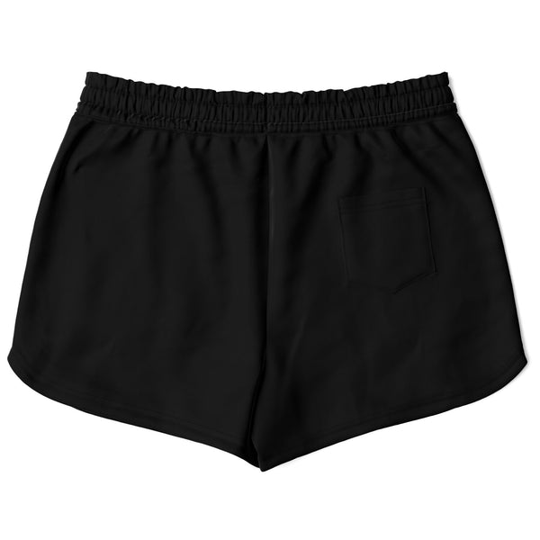 Grey Urban Logo Black Athletic Loose Shorts
