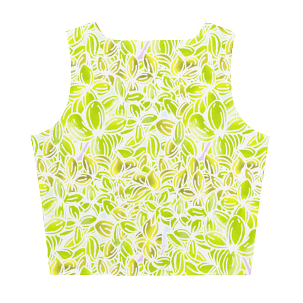 Lime Green Lilac Crop Top