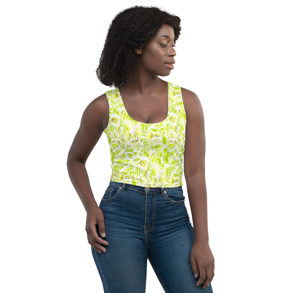 Lime Green Lilac Crop Top