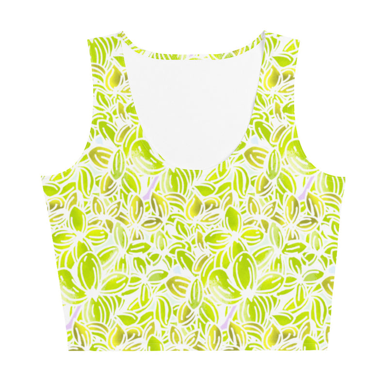Lime Green Lilac Crop Top
