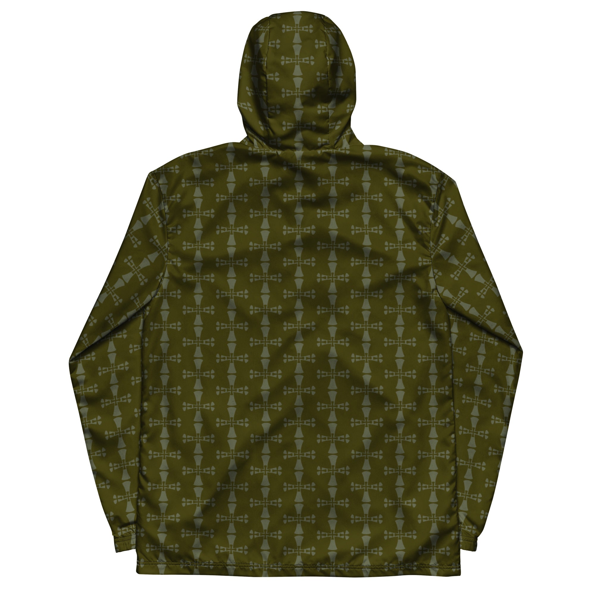 Men’s windbreaker- Allover Print Crusaders Karaka Green