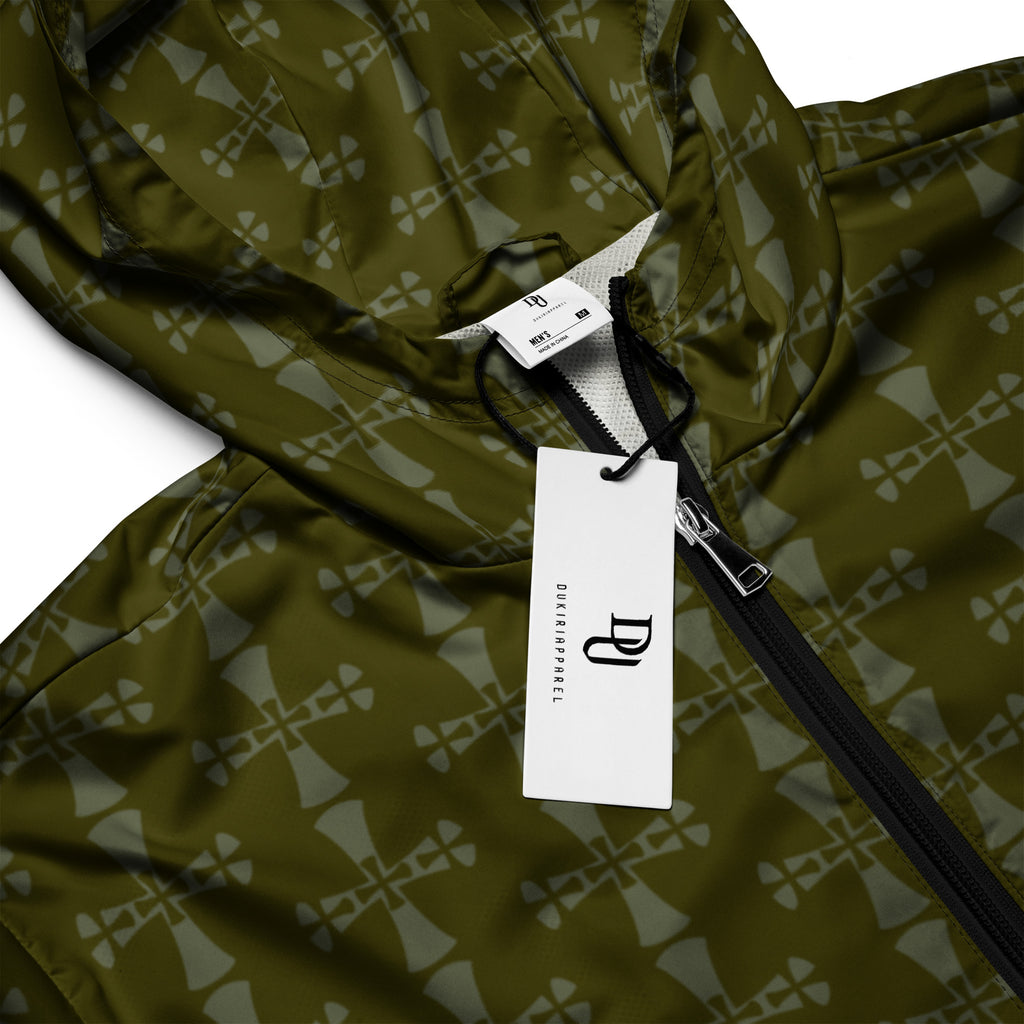 Men’s windbreaker- Allover Print Crusaders Karaka Green