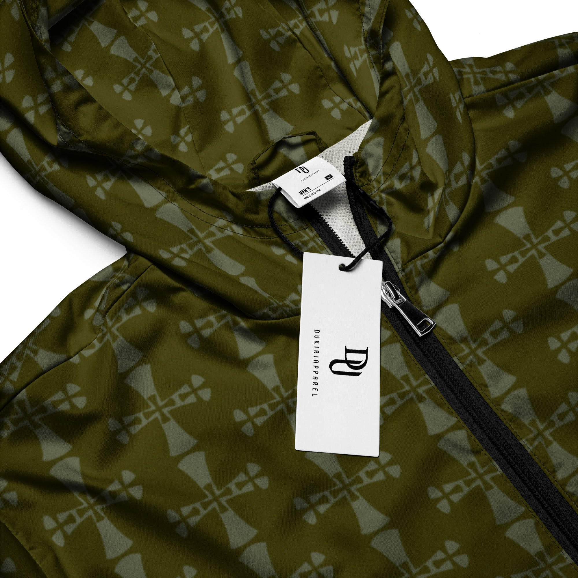 Men’s windbreaker- Allover Print Crusaders Karaka Green