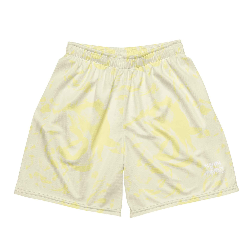 Floral Yellow Unisex mesh shorts