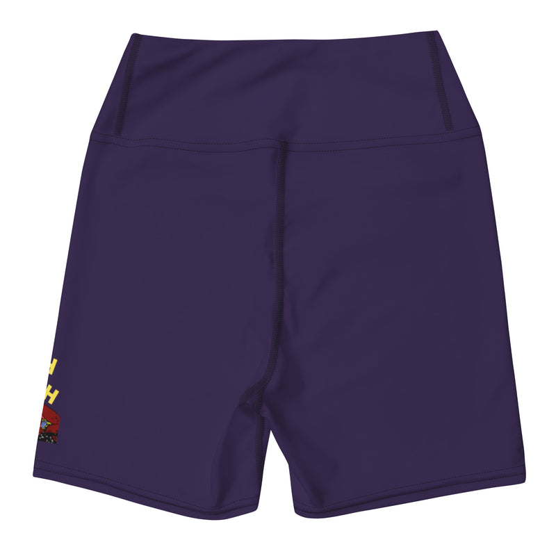 Lotus Growth Purple Yoga Shorts
