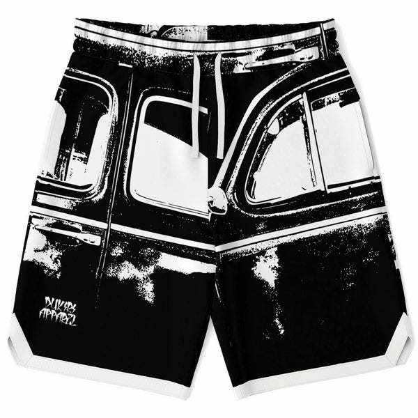 Car Graphite Print Basketball Short