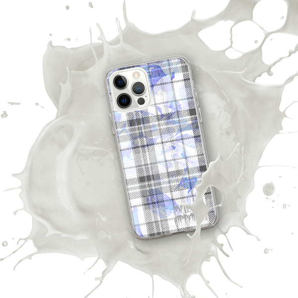 Grey Flannel Pattern Clear iPhone® Case