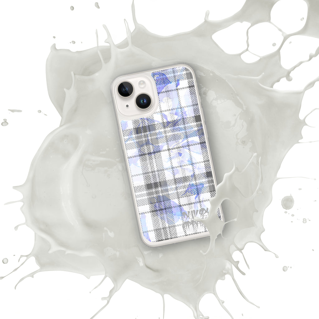 Grey Flannel Pattern Clear iPhone® Case