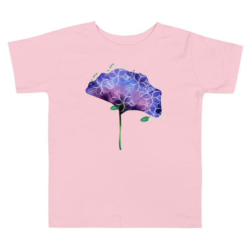 Beautiful Flower Toddler Pink Short Sleeve Tee