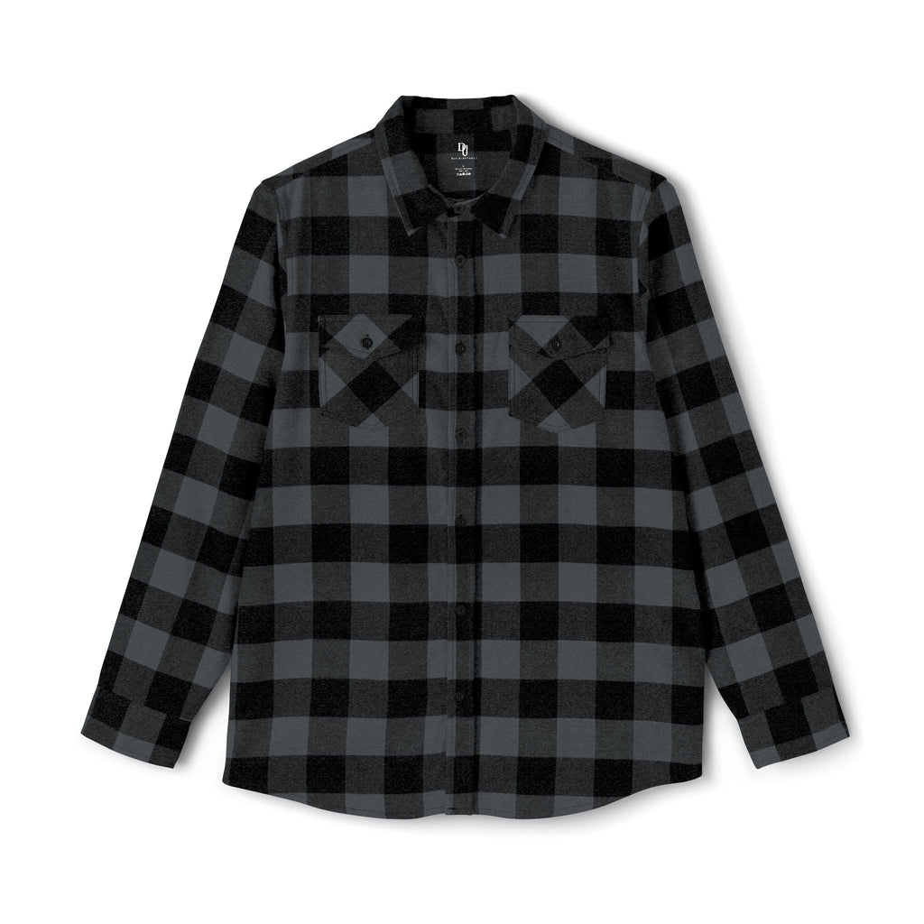 Black and gray checkered shirt on a white background