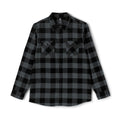 Black and gray checkered shirt on a white background