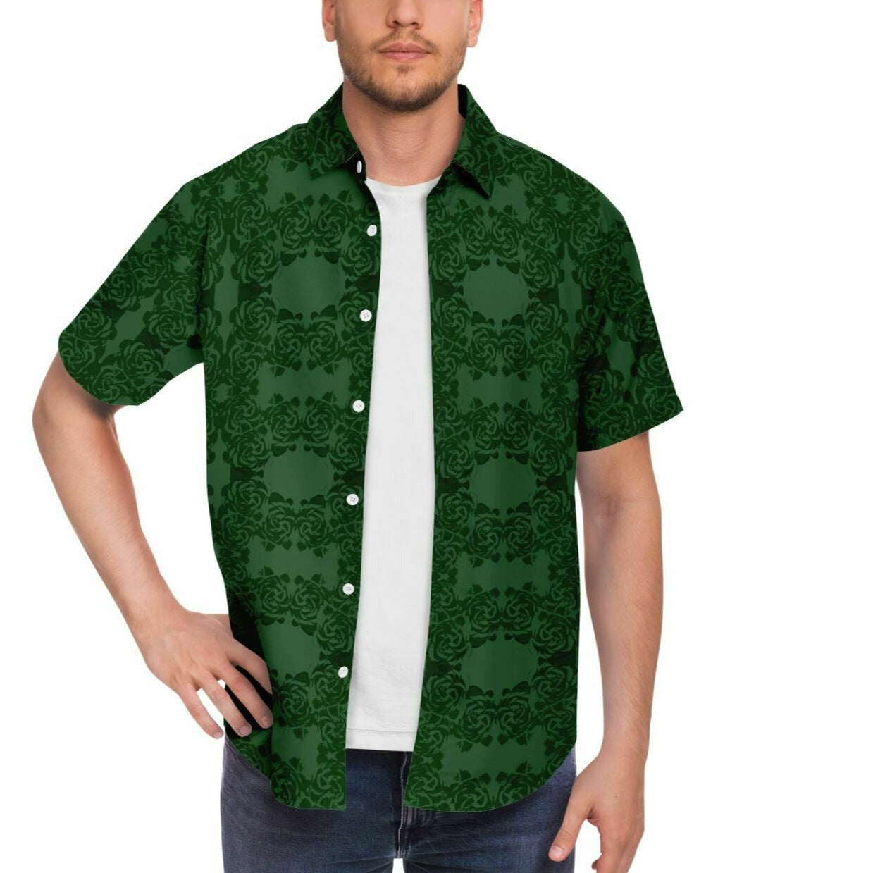 Hunter Green Short Sleeve Button Down Shirt Hunter Green Short Sleeve Button Down Shirt
